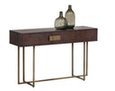 Jade Console Table  Antique Brass