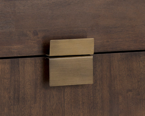 Jade Nightstand  Antique Brass