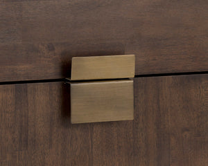 Jade Nightstand  Antique Brass