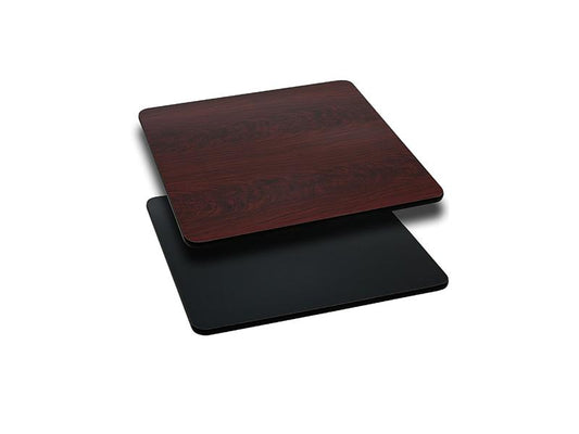 Laminated Table Top - Reversible BLACK/MAHOGANY - 60cm x 60cm