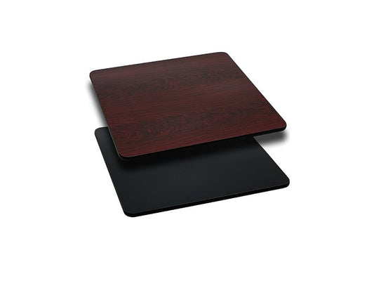 Laminated Table Top - Reversible BLACK/MAHOGANY - 60cm x 76cm