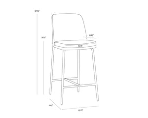 Zeke Counter Stool  Black