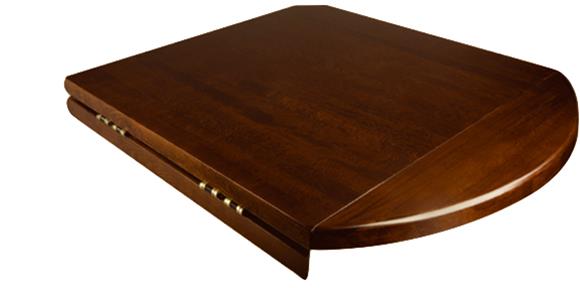 Wood Table Top - WALNUT - DROP LEAF 30" to 42"