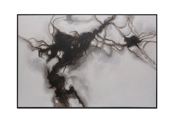 Smoke Screen  72" X 48"  Black Floater Frame