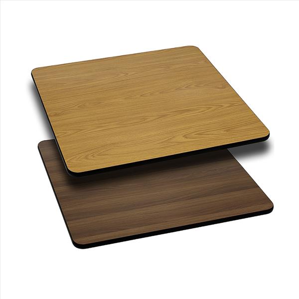 Laminated Table Top - Reversible WALNUT/NATURAL - 60cm x 60cm