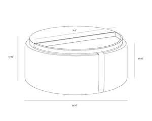 Borelli Wheeled Storage Ottoman