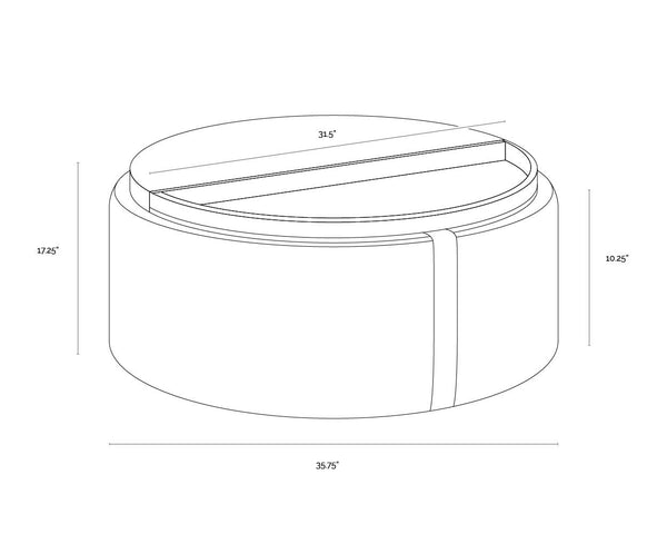 Borelli Wheeled Storage Ottoman