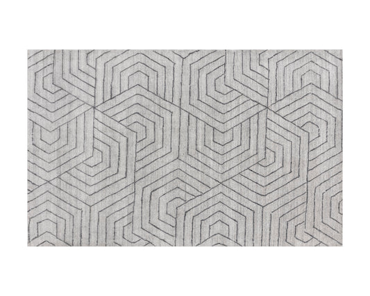 Mazey Handloomed Rug  Grey  6' X 9'