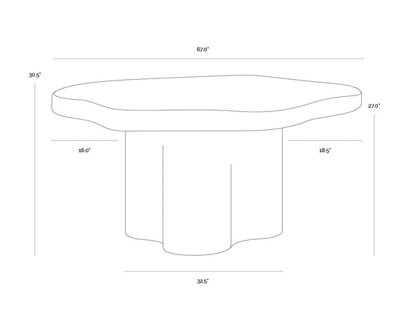 Bellona Dining Table - 67"