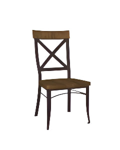 Kyle Chair Solid Wood (Birch) Seat And Accent With Metal Backrest
