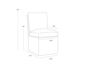 Glenrose Wheeled Dining Chair