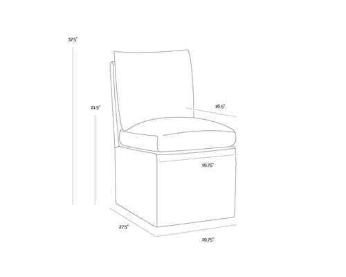 Glenrose Wheeled Dining Chair