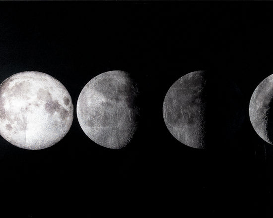 Moon Phases  72" X 30"  Charcoal Frame