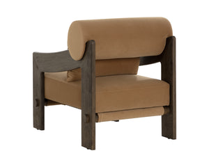 Reizo Lounge Chair  Distressed Brown