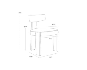 Horton Dining Chair  Rustic Oak  | Set of 2