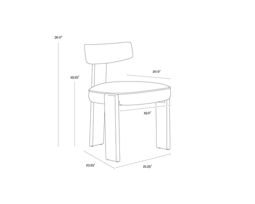 Horton Dining Chair  Rustic Oak  | Set of 2