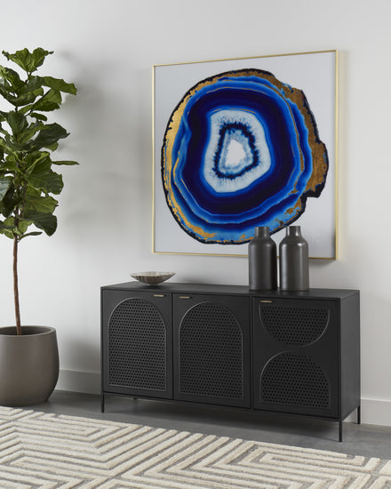 Blue Agate  48" X 48"  Gold Frame