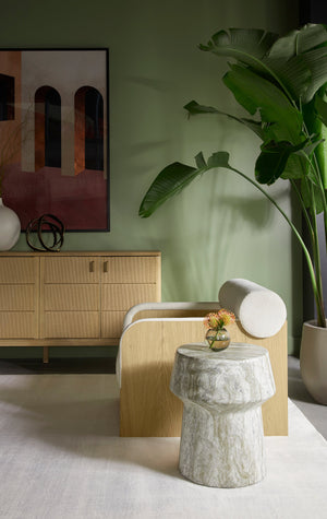 Coburn Lounge Chair  Rustic Oak