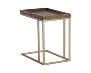 Arden C Shaped Side Table  Gold