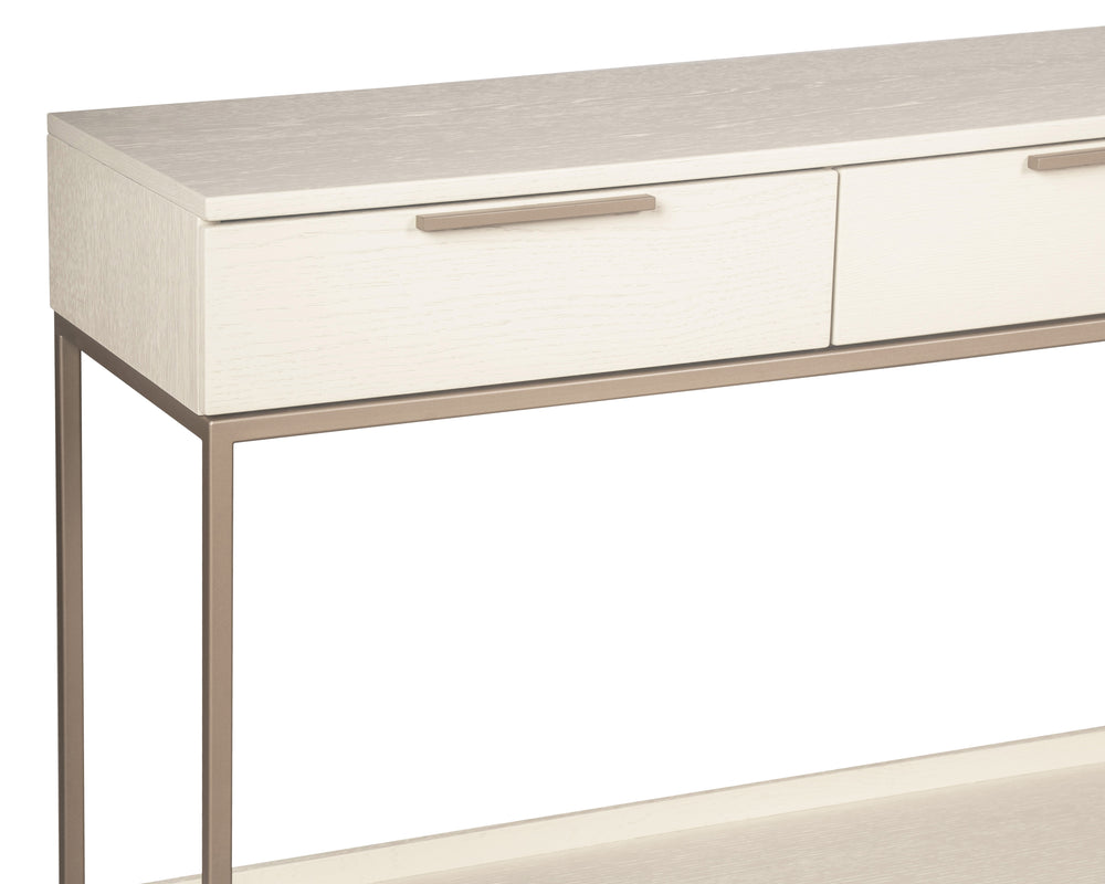 Rebel Console Table With Drawers  Champagne Gold
