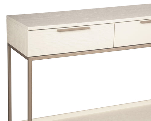 Rebel Console Table With Drawers  Champagne Gold