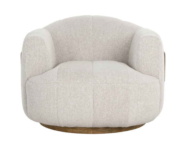 Tadeo Swivel Armchair  Warm Brown