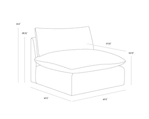 Reve Modular Armless Chair