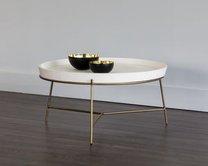 Remy Coffee Table  Antique Brass