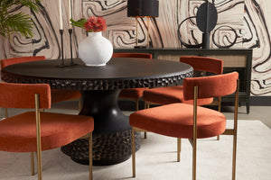 Seneca Dining Chair  Antique Brass  | Set of 2