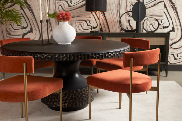 Seneca Dining Chair  Antique Brass  | Set of 2