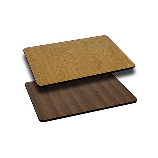 Laminated Table Top - Reversible WALNUT/NATURAL - 60cm x 76cm