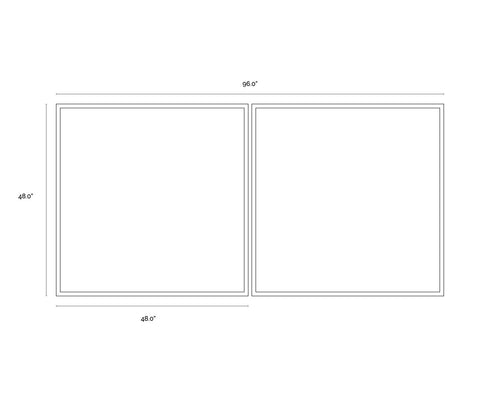 Double Exposure (Set Of 2)  48" X 48"  Gold Floater Frame