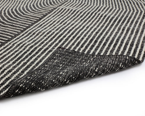 Serene Handwoven Rug  Black / White 9' X 12'
