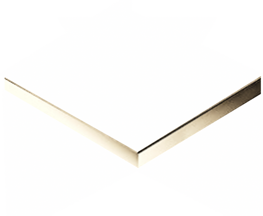 WERZALIT 24 - Table top - 001 - WHITE / BRASS - 60x60cm