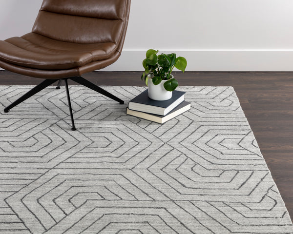Mazey Handloomed Rug  Grey  8' X 10'