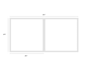 Pick Up Sticks (Set Of 2)  48" X 48"  Gold Floater Frame