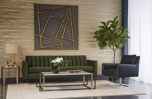 In A Maze  60" X 60"  Gold Floater Frame