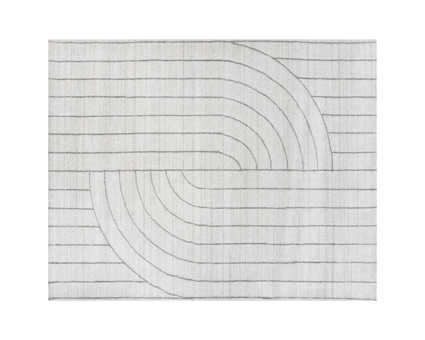 Fez Handloomed Rug  Ivory / Grey  8' X 10'