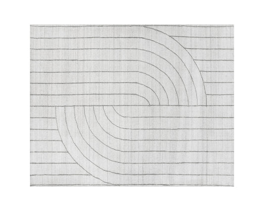 Fez Handloomed Rug  Ivory / Grey  8' X 10'