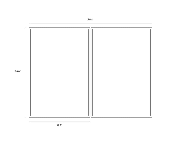 Opposites Attract (Set Of 2)  40" X 60"  Charcoal Floater Frame