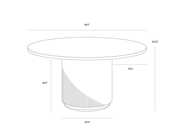 Cataldi Dining Table - 59"