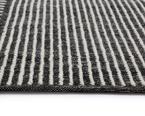 Serene Handwoven Rug  Black / White 9' X 12'