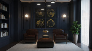 Time Lines (Set Of 4)  30" X 30"  Charcoal Frame