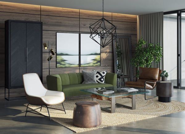 Arden C Shaped Side Table  Gold