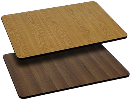 Laminated Table Top - Reversible WALNUT/NATURAL - 30cm x 30cm