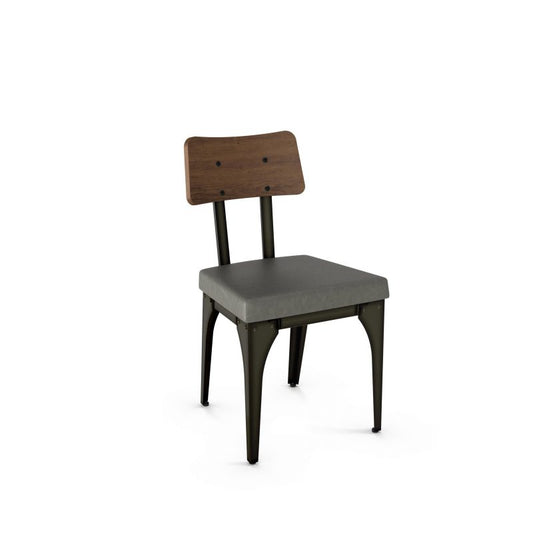 Symmetry Chair - upholstered seat wood backrest