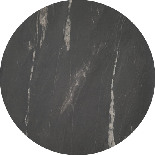 STSM 24 - Table Top - Round 60 cm - Supermatte Touch - BLACK MARBLE