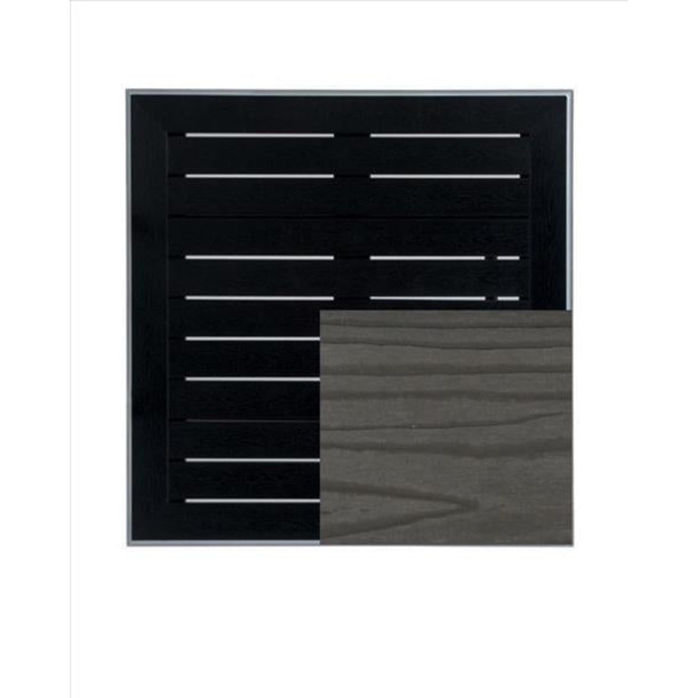 NO WOOD - Table Top - Aluminum Border - CINDER - 60cm x 60cm