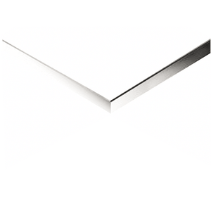 WERZALIT 24 - Table top - 001 - WHITE / INOX - 60x60cm