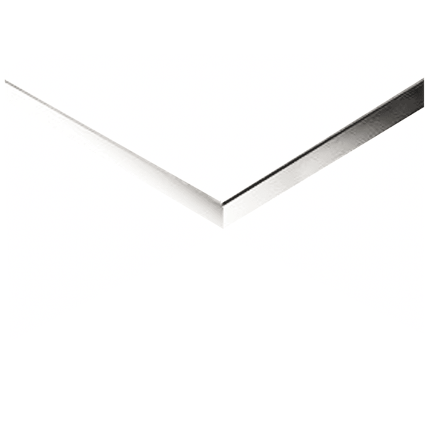 WERZALIT 24 - Table top - 001 - WHITE / INOX - 60x60cm